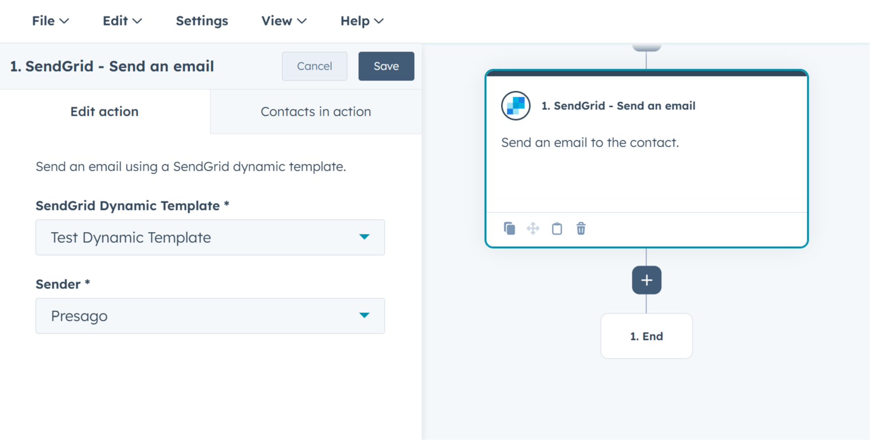 Easily add SendGrid automated emails to your HubSpot Workflows